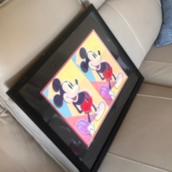 Vintage Andy Warhol Framed Mickey Mouse - Picture 3 of 4